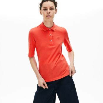 Lacoste Lacoste Slim Fit Supple Cotton Polo - Polo Dámské Červené | CZ-bqOVDG